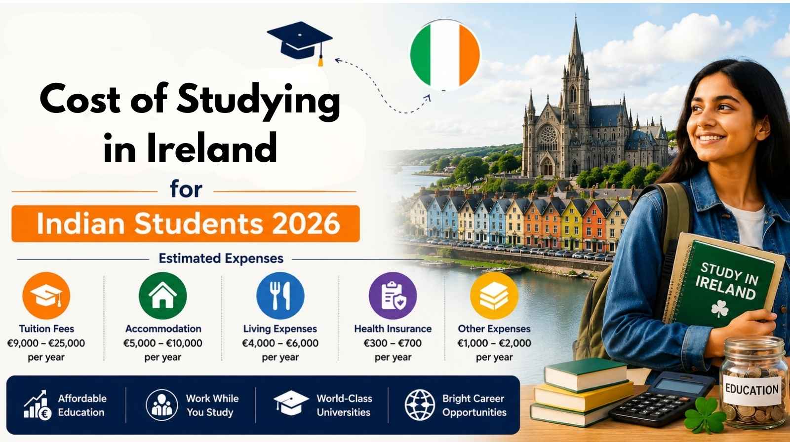 Cost of Studying in Ireland for Indian Students 2026