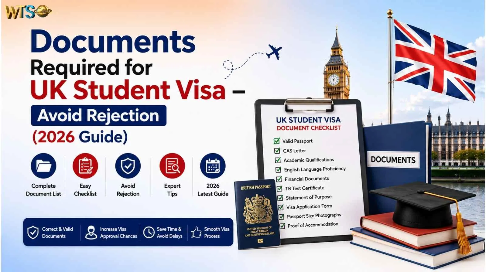 Documents equired for UK Student Visa – Avoid Rejection (2026 Guide)